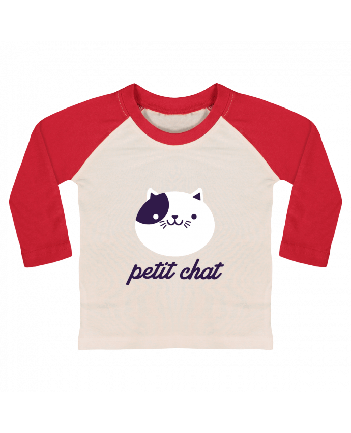 T-shirt baby Baseball long sleeve Petit chat by Nana