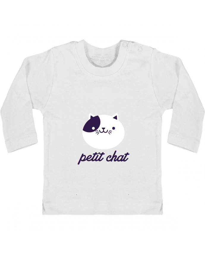 Baby T-shirt with press-studs long sleeve Petit chat manches longues du designer Nana