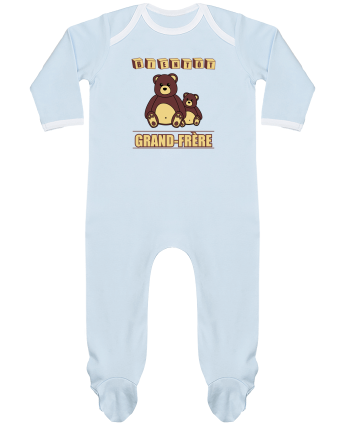 Body Pyjama Bébé Bientôt Grand-Frère avec ours en peluche mignon par Benichan