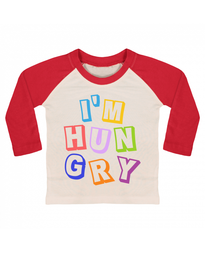 Camiseta Bebé Béisbol Manga Larga Hungry baby por tunetoo