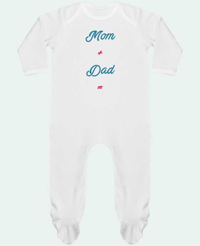 Baby Sleeper long sleeves Contrast Mom + dad = by tunetoo