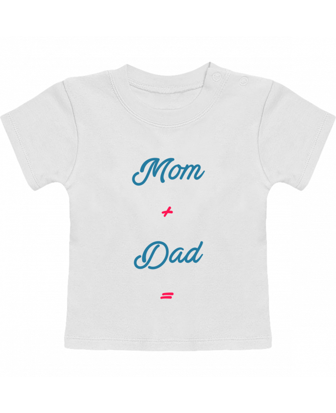 T-Shirt Baby Short Sleeve Mom + dad = manches courtes du designer tunetoo