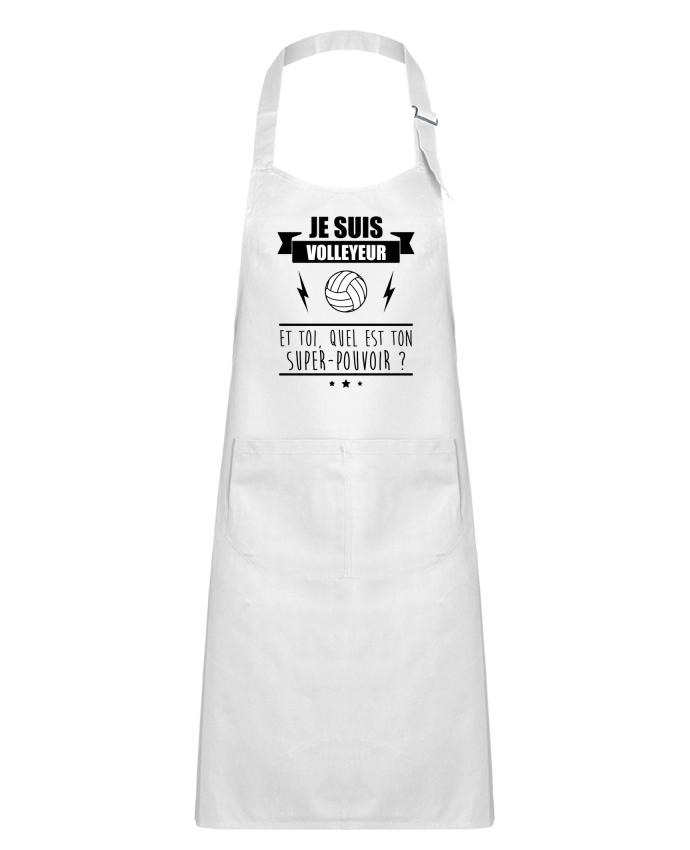 Kids chef pocket apron Je suis volleyeur et toi, quel est ton super-pouvoir ? by Benichan