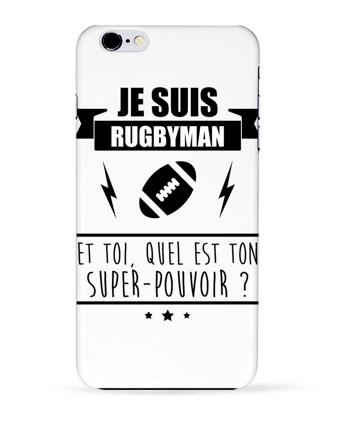 Case 3D iPhone 6+ Je suis rugbyman et toi, quel est ton super-pouvoir ? de Benichan