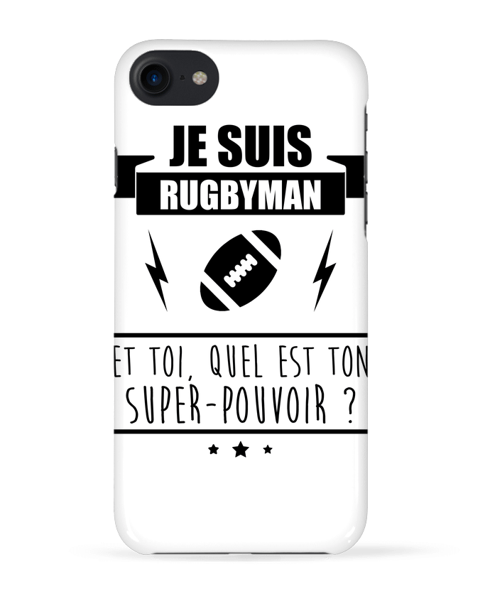 COQUE 3D Iphone 7 Je suis rugbyman et toi, quel est ton super-pouvoir ? de Benichan