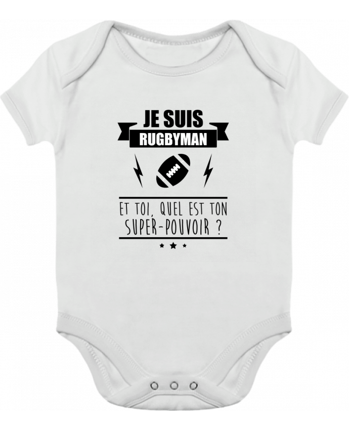 Baby Body Contrast Je suis rugbyman et toi, quel est ton super-pouvoir ? by Benichan