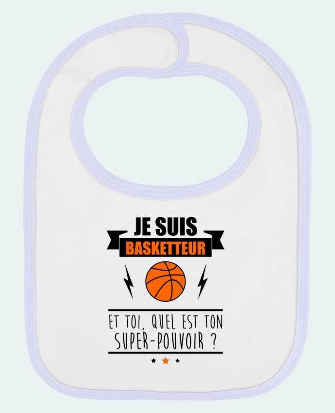 Bavoir bébé uni Je suis basketteur et toi, quel est ton super-pouvoir ? par Benichan