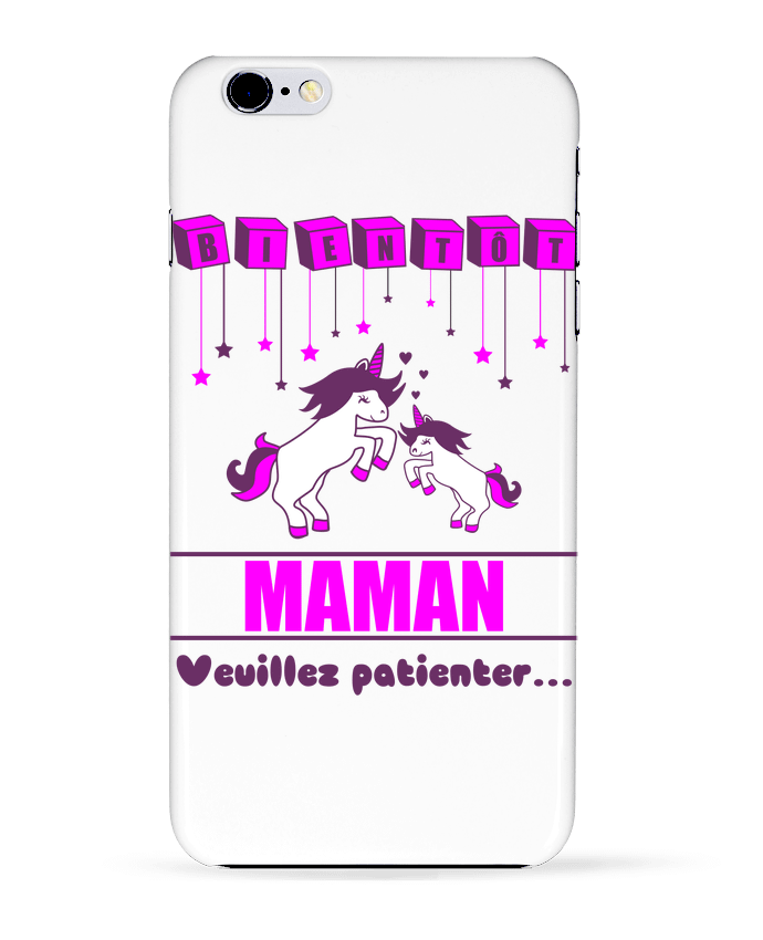  COQUE Iphone 6+ | Bientôt Maman, licorne de Benichan