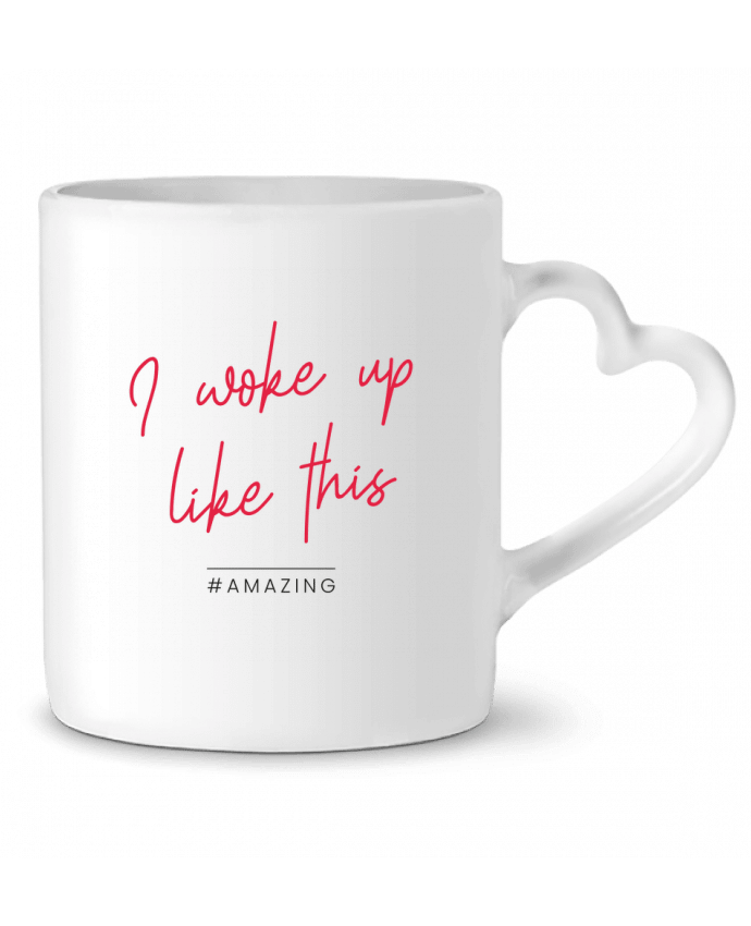 Mug coeur I woke up like this - Amazing par Folie douce