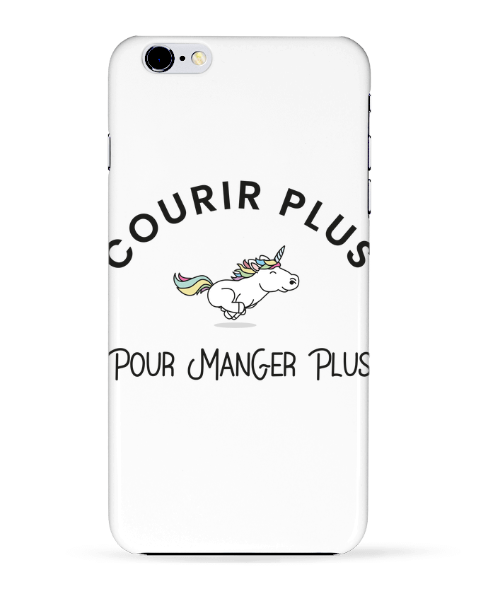 Case 3D iPhone 6+ Courir plus pour manger plus - Licorne de Folie douce