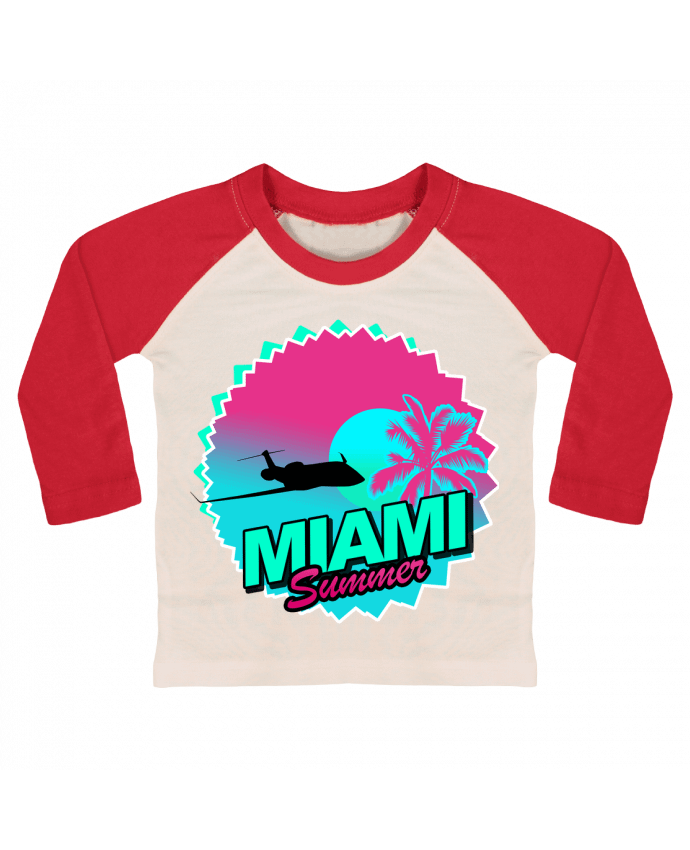 Camiseta Bebé Béisbol Manga Larga Miami summer por Revealyou