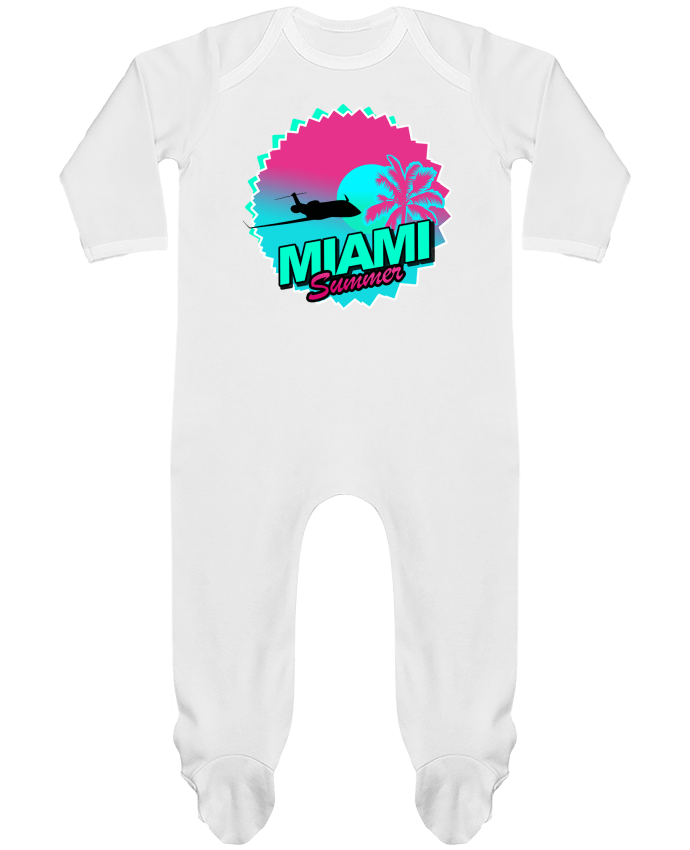 Baby Sleeper long sleeves Contrast Miami summer by Revealyou