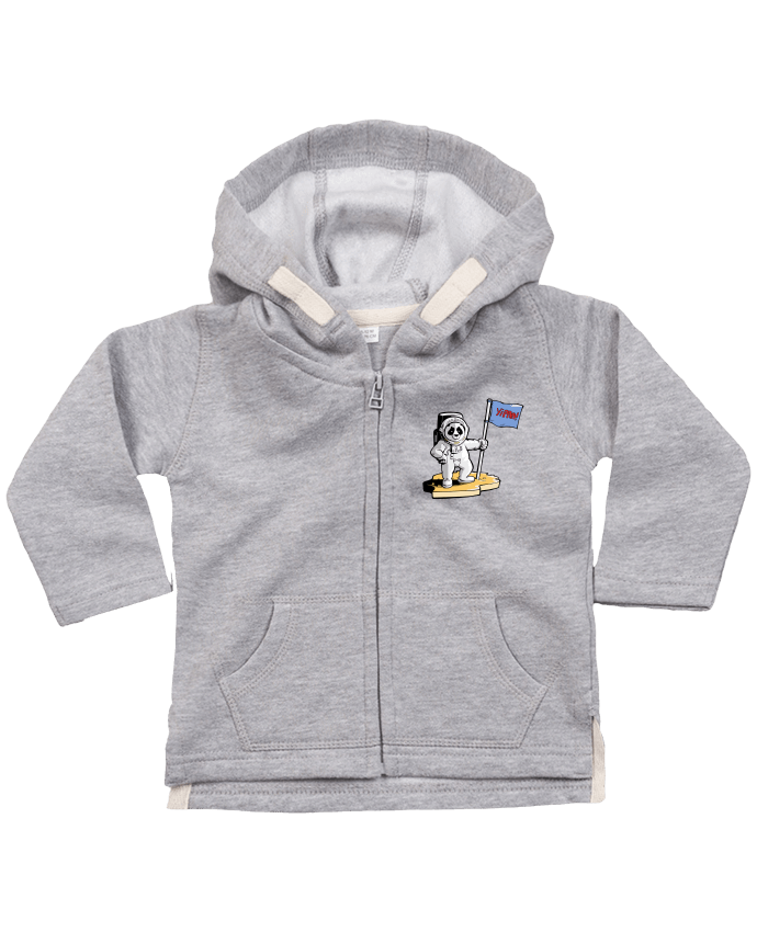 Hoddie with zip for baby Panda-cosmonaute by Tomi Ax - tomiax.fr
