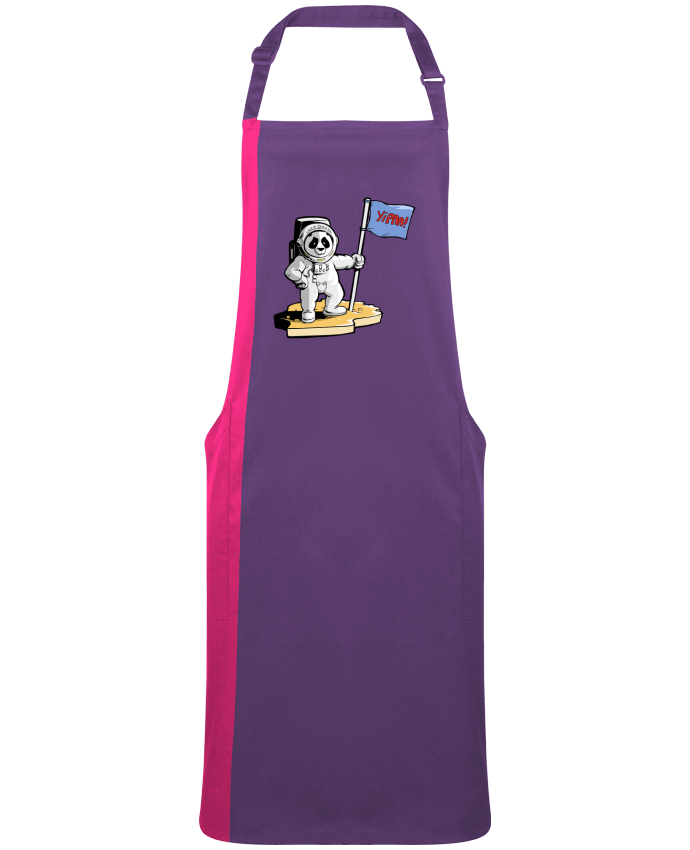 Tablier bicolore Panda-cosmonaute par  Tomi Ax - tomiax.fr
