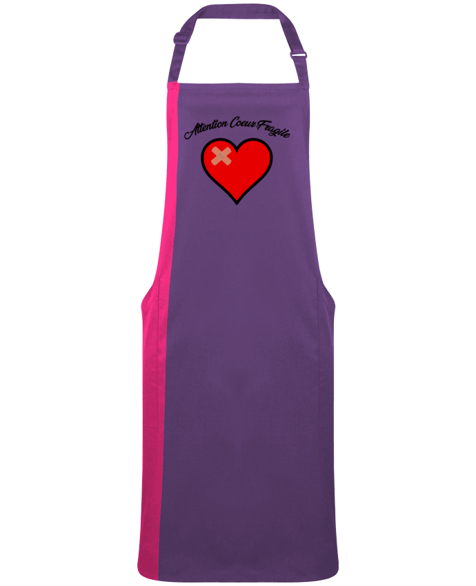 Tablier bicolore Coeur Fragile par  funky-dude