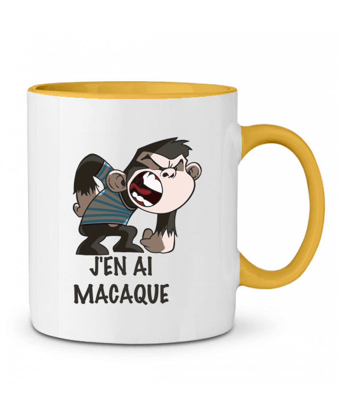 Two-tone Ceramic Mug J'en ai macaque ! Le Cartooniste