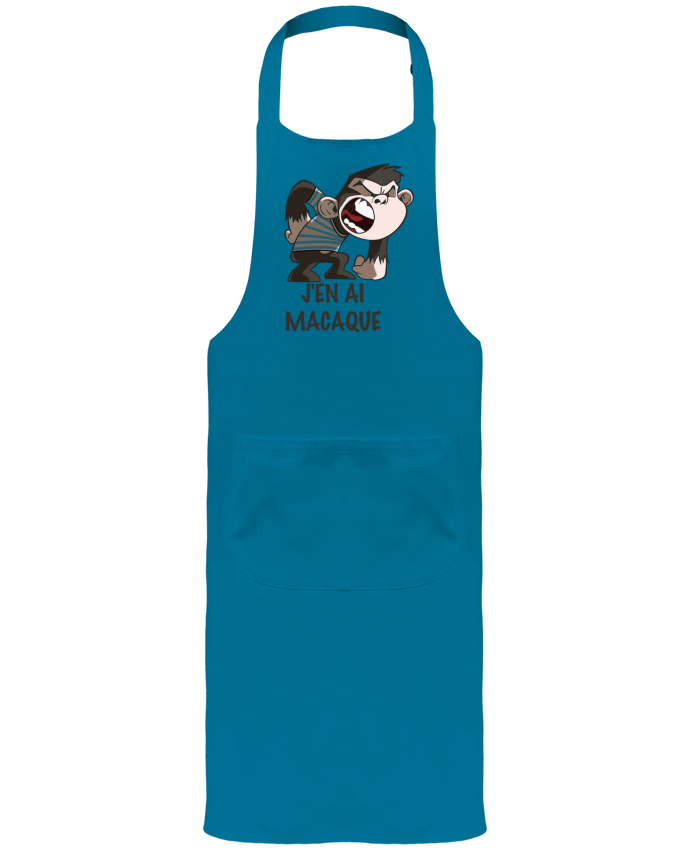 Garden or Sommelier Apron with Pocket J'en ai macaque ! by Le Cartooniste