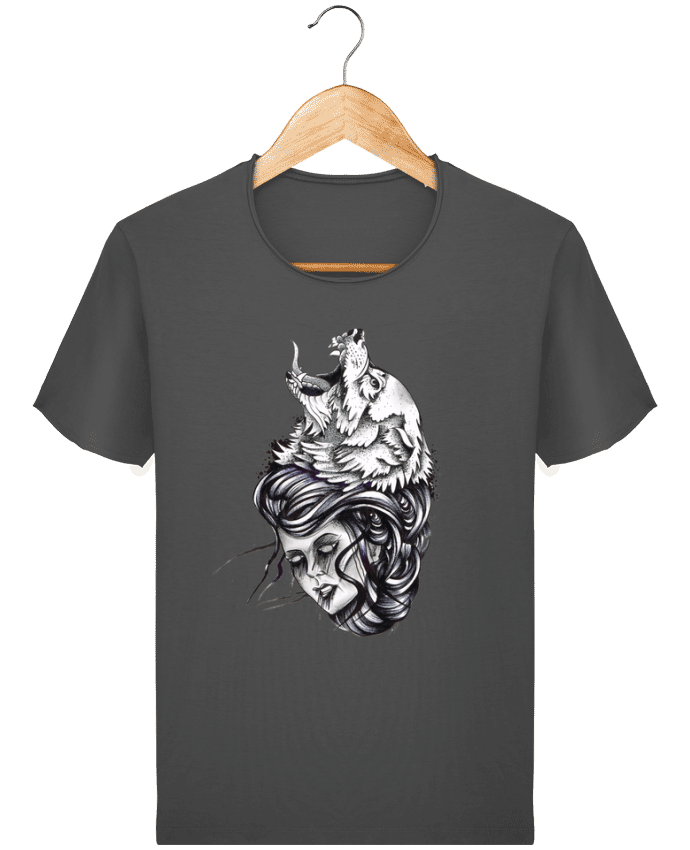  T-shirt Homme vintage Femme & Loup par david