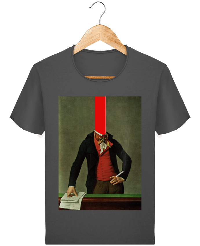 T-shirt Men Stanley Imagines Vintage The red stripe in the head and the cigarette in the hand by Marko Köppe