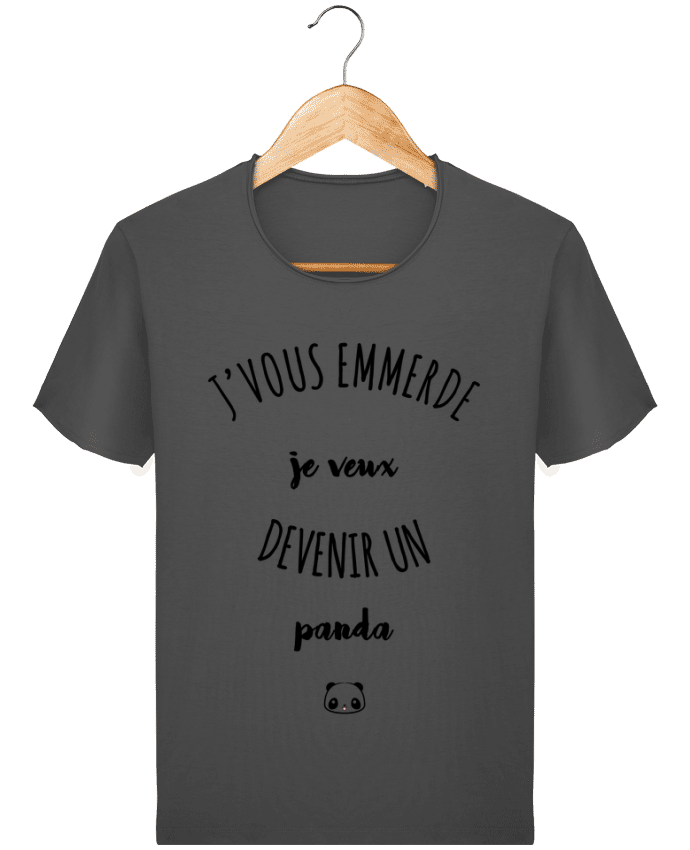  T-shirt Homme vintage Je veux devenir un panda par LPMDL
