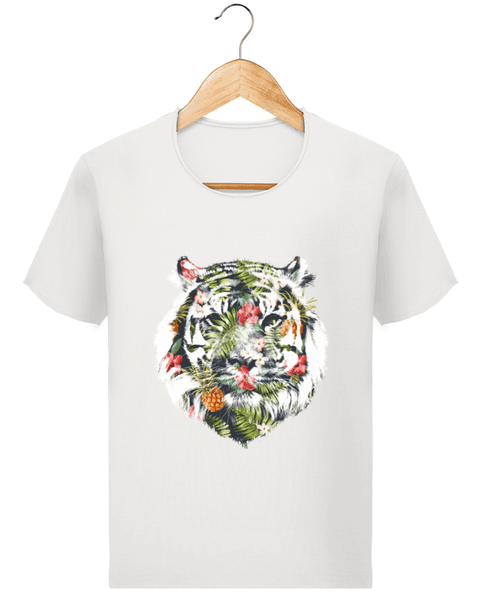  T-shirt Homme vintage Tropical tiger par robertfarkas