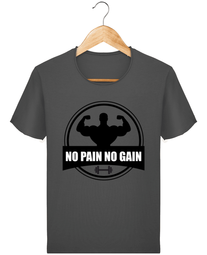  T-shirt Homme vintage No pain no gain Muscu Musculation par Benichan