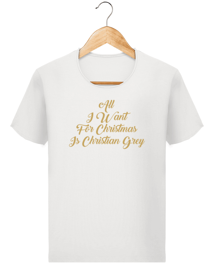  T-shirt Homme vintage All I want for Christmas is Christian Grey par tunetoo