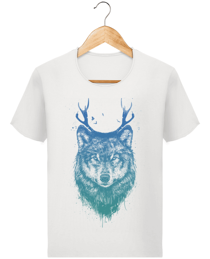  T-shirt Homme vintage Deer-Wolf par Balàzs Solti