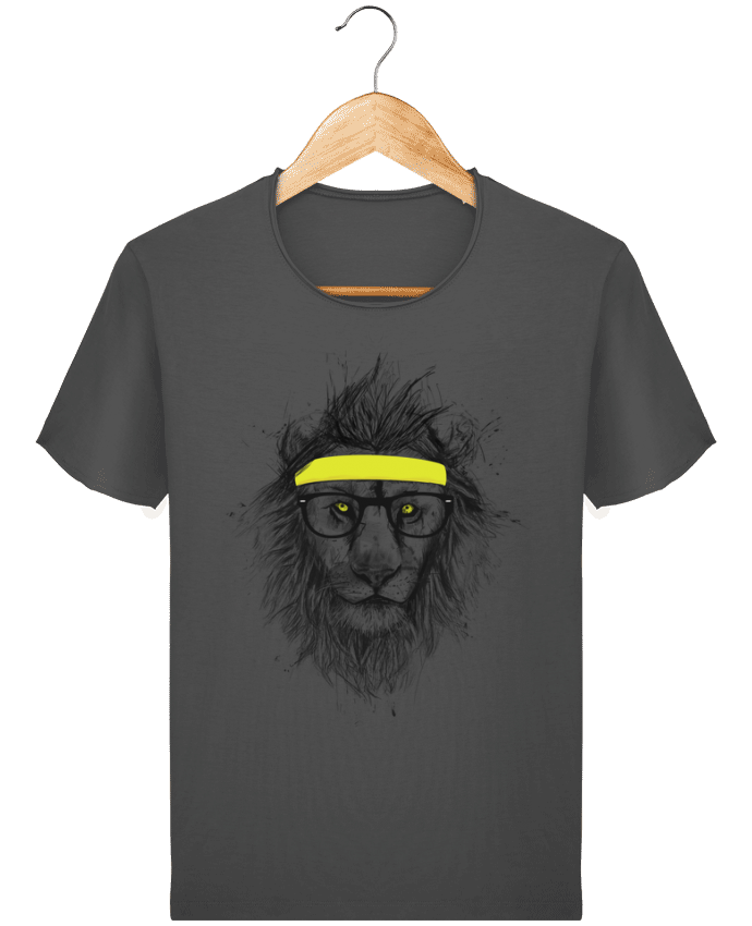  T-shirt Homme vintage Hipster Lion par Balàzs Solti