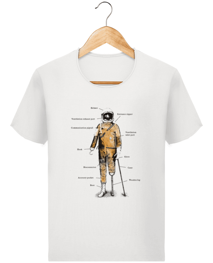 T-shirt Men Stanley Imagines Vintage Astropirate with text by Florent Bodart