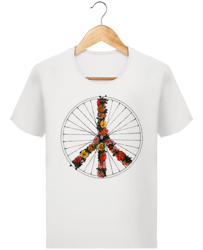 Camiseta Hombre Stanley Imagine Vintage Peace and Bike por Florent Bodart