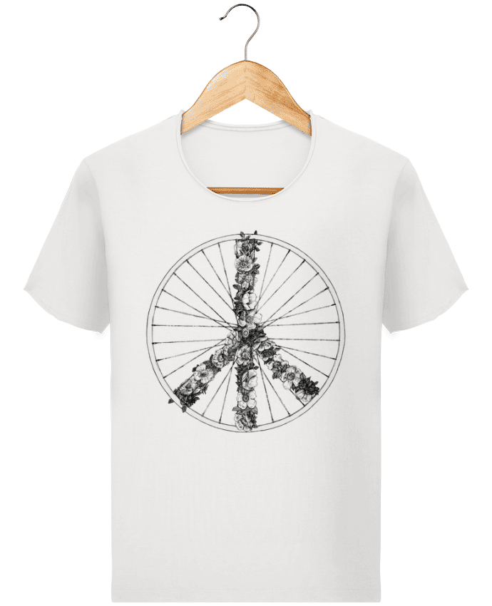 Camiseta Hombre Stanley Imagine Vintage Peace and Bike Lines por Florent Bodart