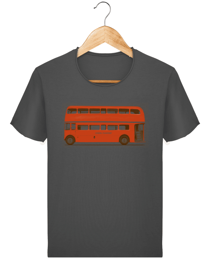 T-shirt Men Stanley Imagines Vintage Red London Bus by Florent Bodart