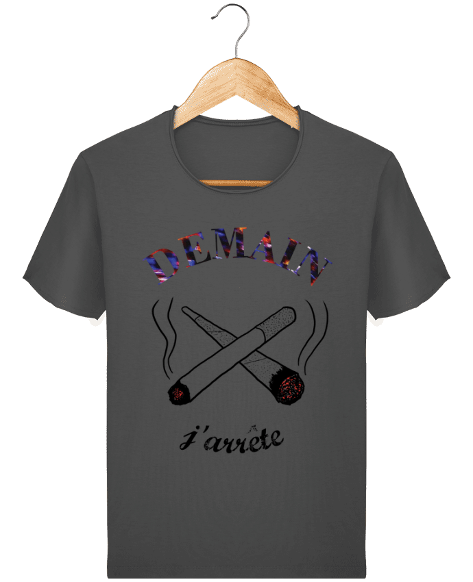  T-shirt Homme vintage Demain j'arrête de fumer par Promis