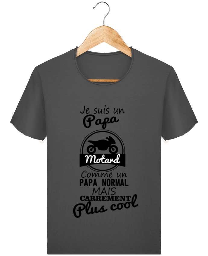 T-shirt Men Stanley Imagines Vintage Papa motard, cadeau père, fête des pères, moto by Benichan