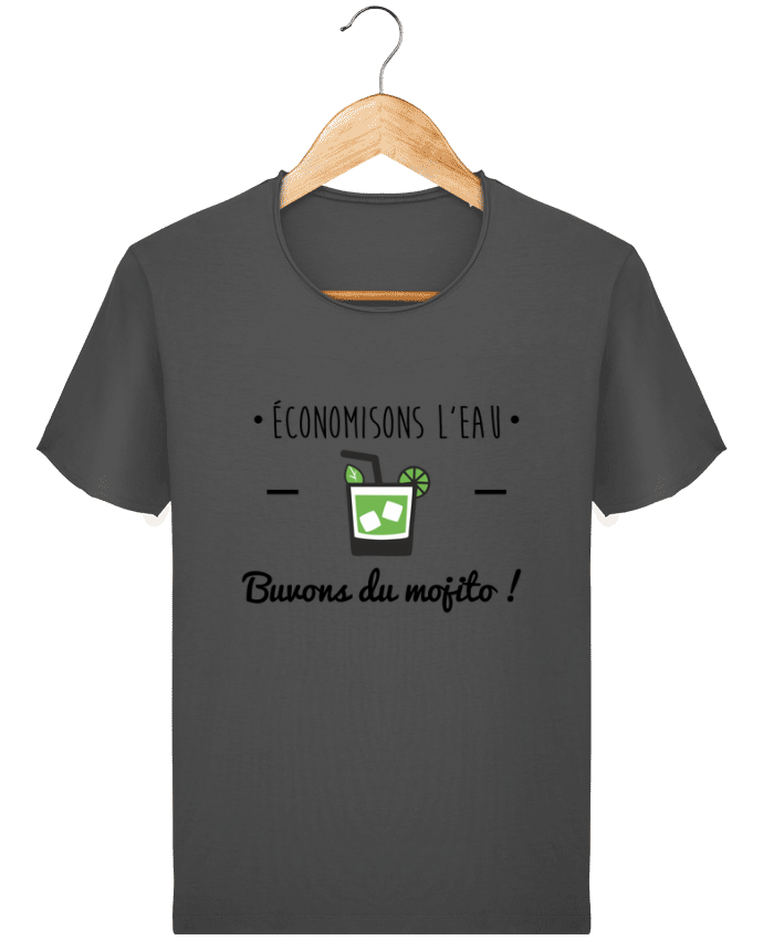  T-shirt Homme vintage Économisons l'eau, buvons du mojito ! Humour , alcool , citations par Benich