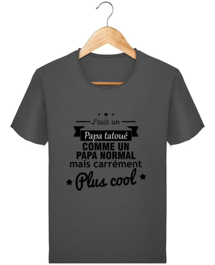  T-shirt Homme vintage Papa tatoué , cadeau père , tatouage par Benichan
