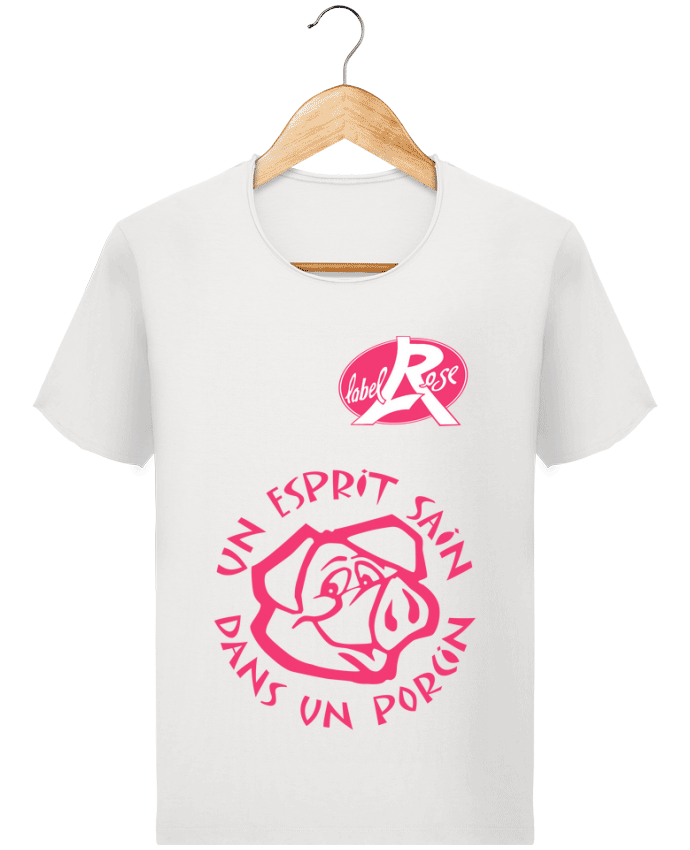  T-shirt Homme vintage un esprit sain dans un  porcin par LabelRose