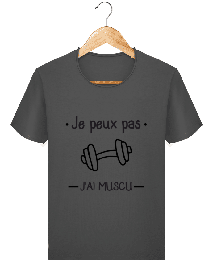  T-shirt Homme vintage Je peux pas j'ai muscu, musculation par Benichan
