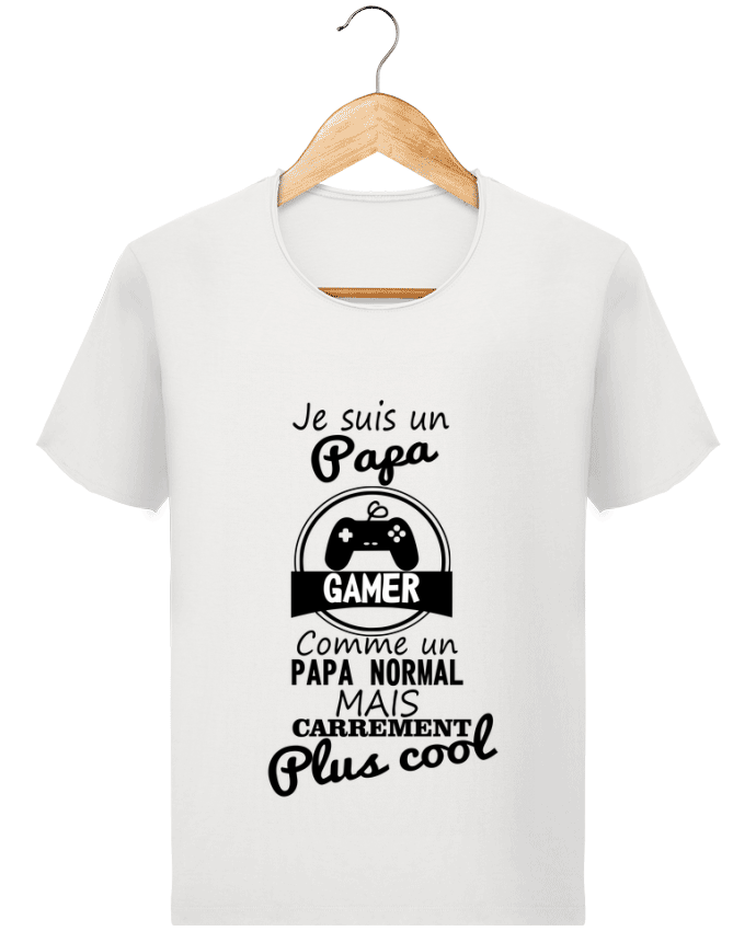  T-shirt Homme vintage Papa gamer, cadeau père, gaming, geek par Benichan