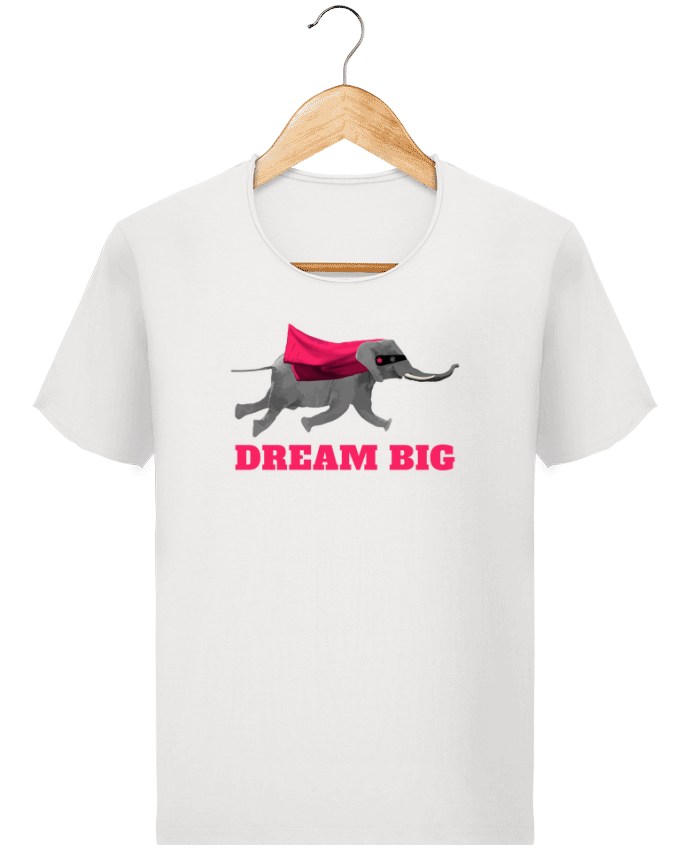  T-shirt Homme vintage Dream big éléphant par justsayin