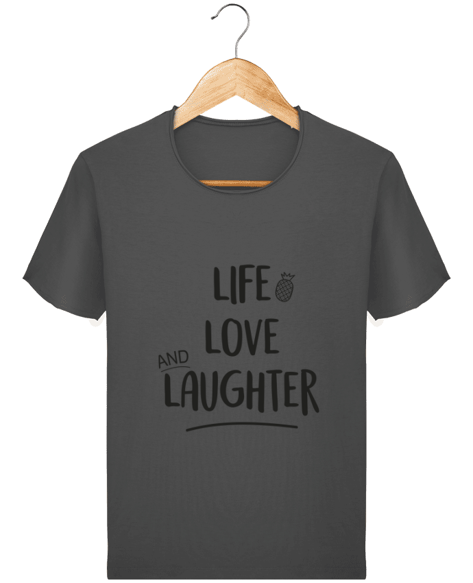  T-shirt Homme vintage Life, love and laughter... par IDÉ'IN