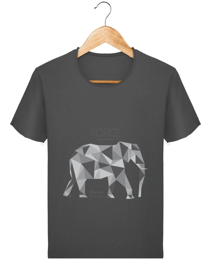 T-shirt Men Stanley Imagines Vintage Force elephant origami by Mauvaise Graine