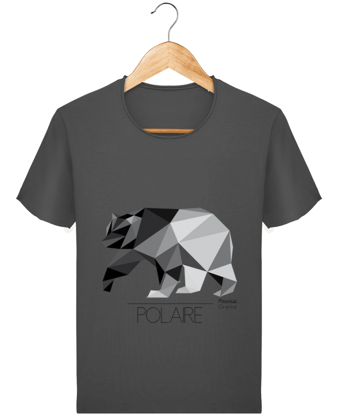  T-shirt Homme vintage Ours polaire origami par Mauvaise Graine