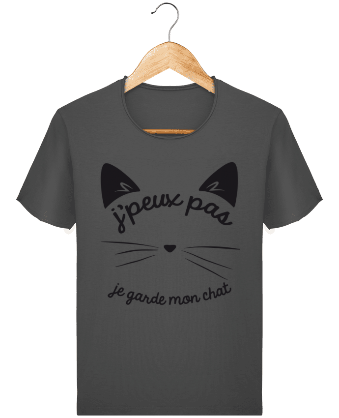 Camiseta Hombre Stanley Imagine Vintage Je peux pas je garde mon chat por FRENCHUP-MAYO