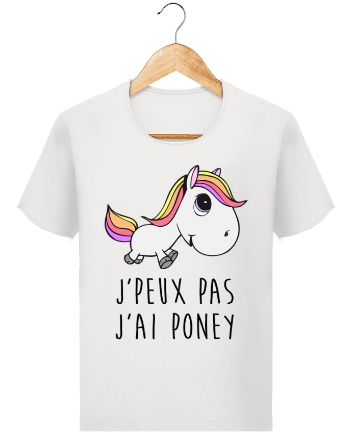  T-shirt Homme vintage Je peux pas j'ai poney par FRENCHUP-MAYO