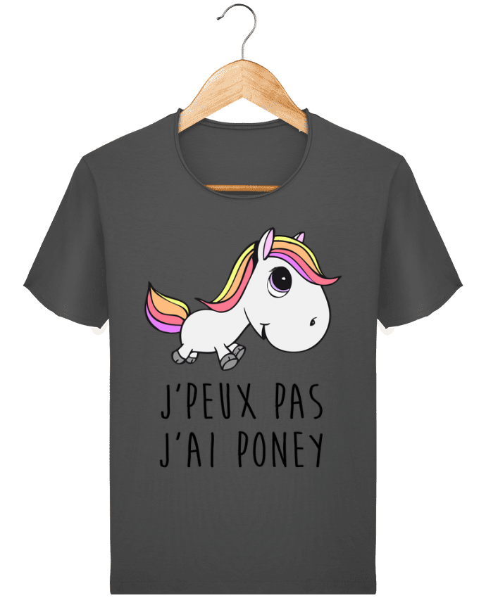 T-shirt Men Stanley Imagines Vintage Je peux pas j'ai poney by FRENCHUP-MAYO