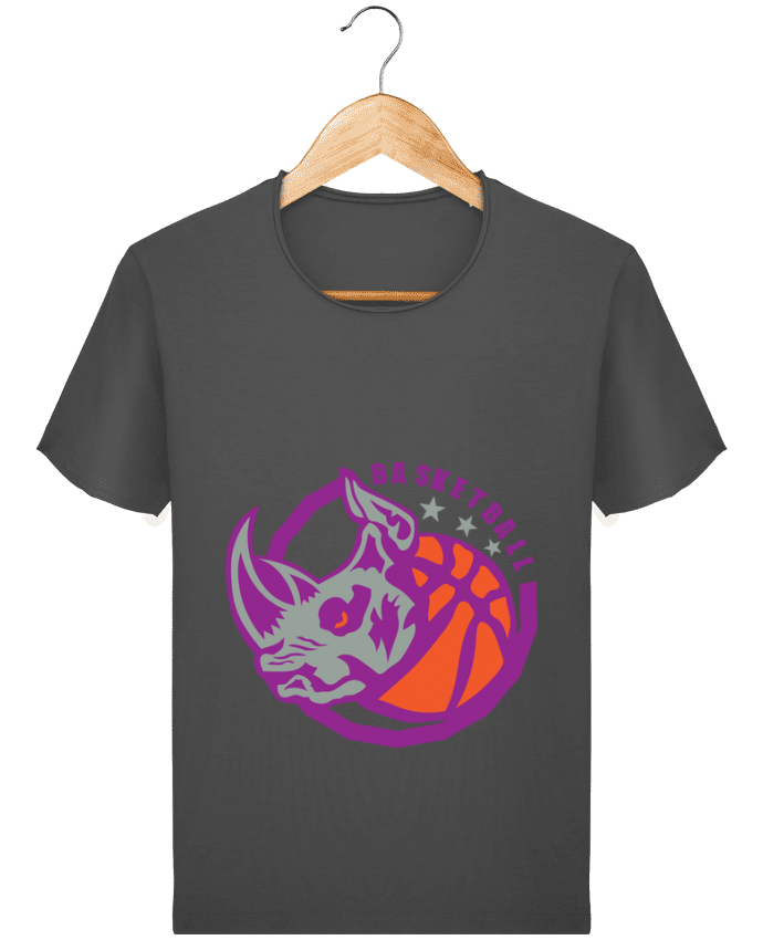 T-shirt Men Stanley Imagines Vintage basketball  rhinoceros logo sport club team by Achille