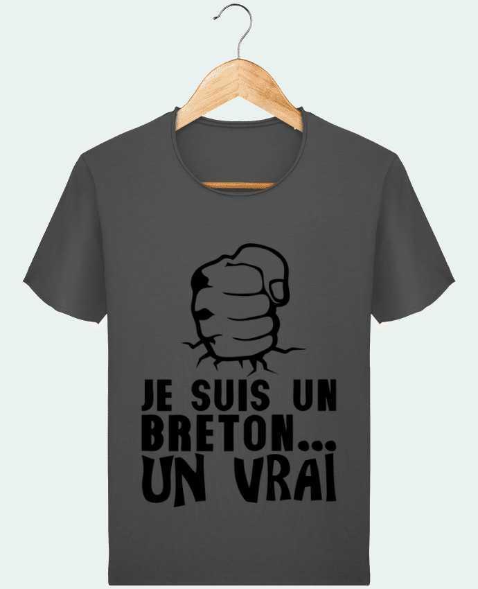 T-shirt Men Stanley Imagines Vintage breton vrai veritable citation humour by Achille