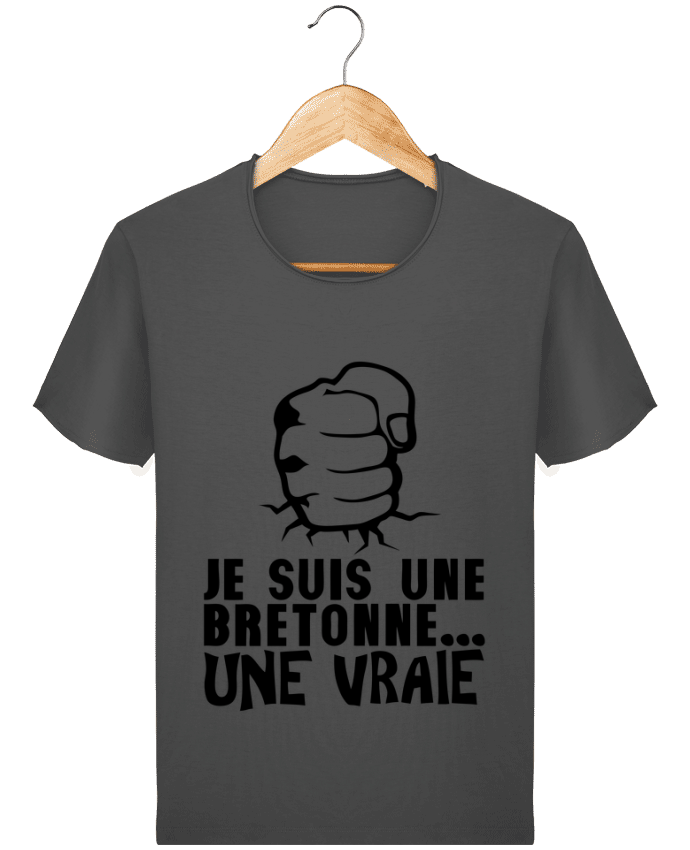T-shirt Men Stanley Imagines Vintage bretonne vrai citation humour breton poing fermer by Achille